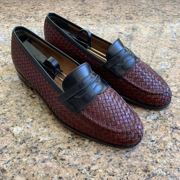 Bally | Shoes | Vintage Bally Brown Leather Basket Weave  display picture 1